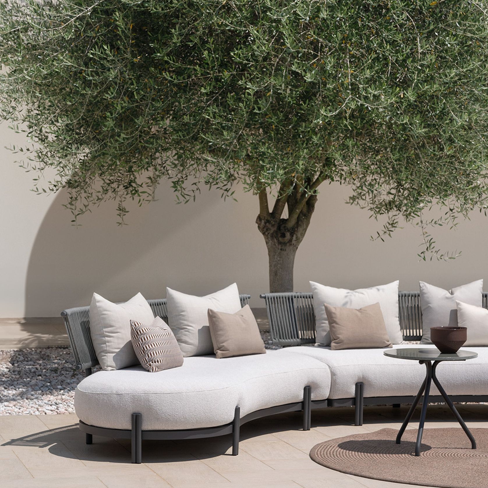 Loto Curved Modular Outdoor Sofa by Atmosphera gallery detail image