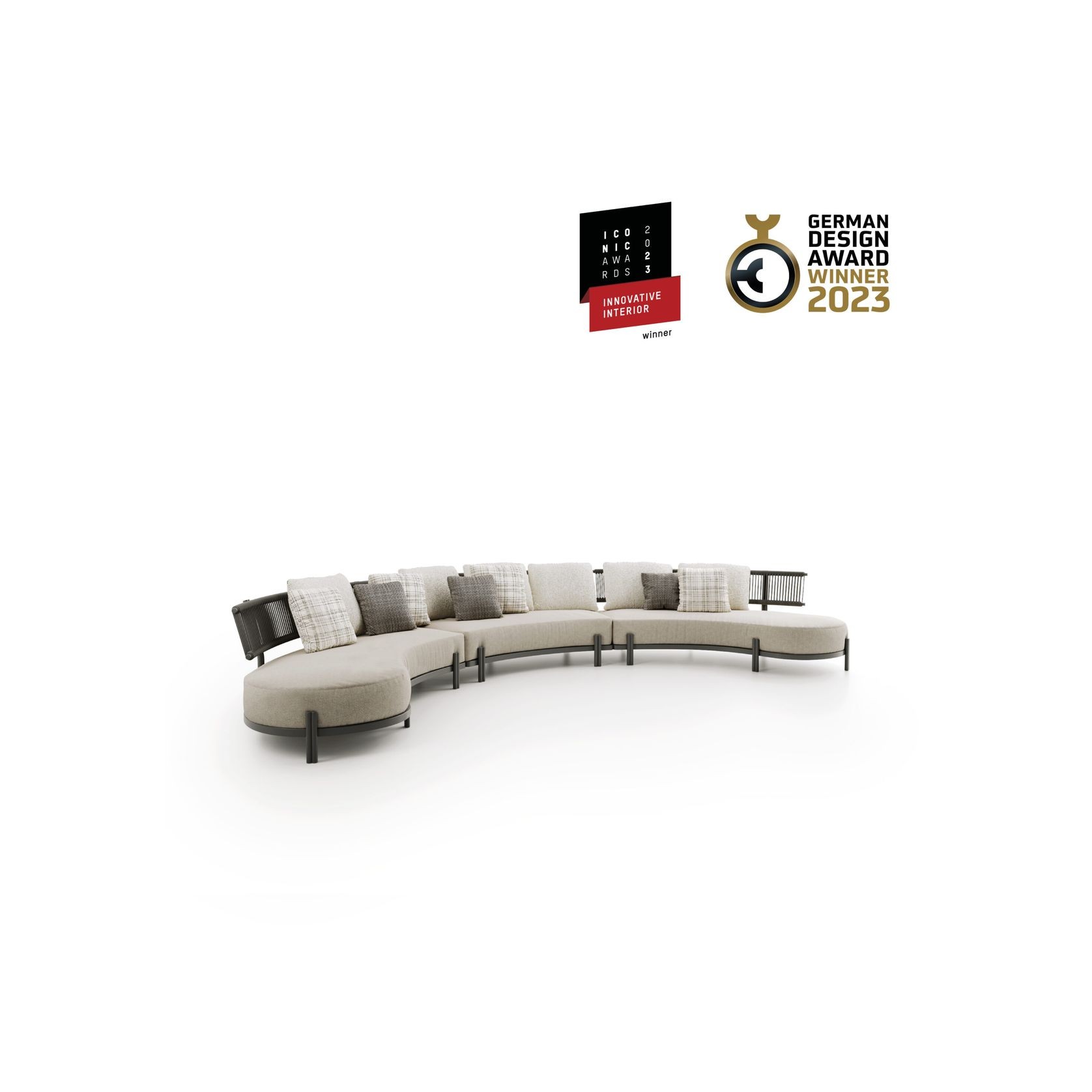 Loto Curved Modular Outdoor Sofa by Atmosphera gallery detail image