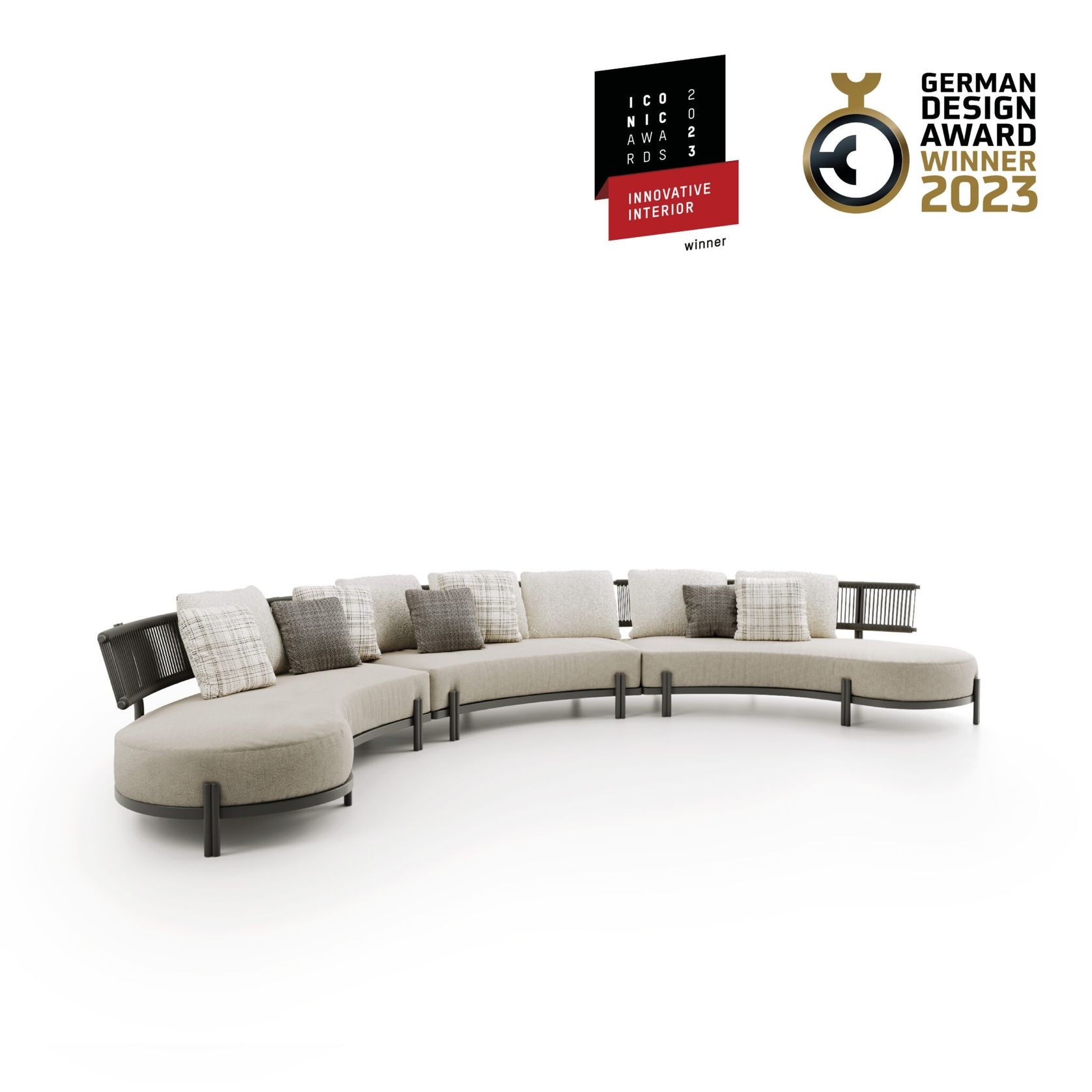 Loto Curved Modular Outdoor Sofa by Atmosphera gallery detail image