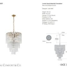 Visual Comfort Julie Neill Lorelei Small Waterfall Chandelier gallery detail image