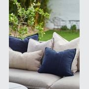 Luca Linen Outdoor Cushion - Natural 50x50 gallery detail image