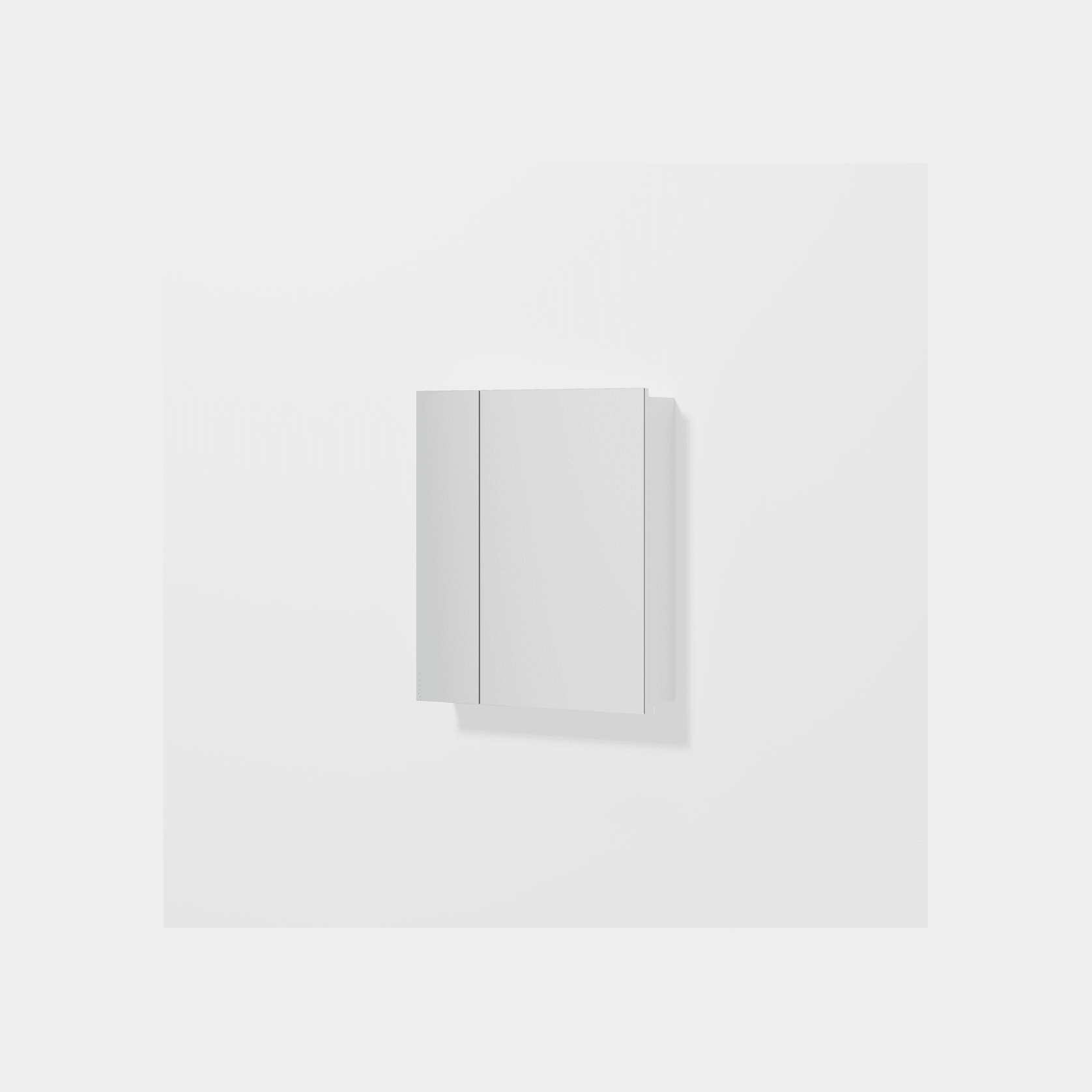 Luxe 600mm Mirror Cabinet With Demister | 2 Door gallery detail image