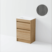 Luxe 600 Slim Floorstanding Vanity | 2 Drawer gallery detail image