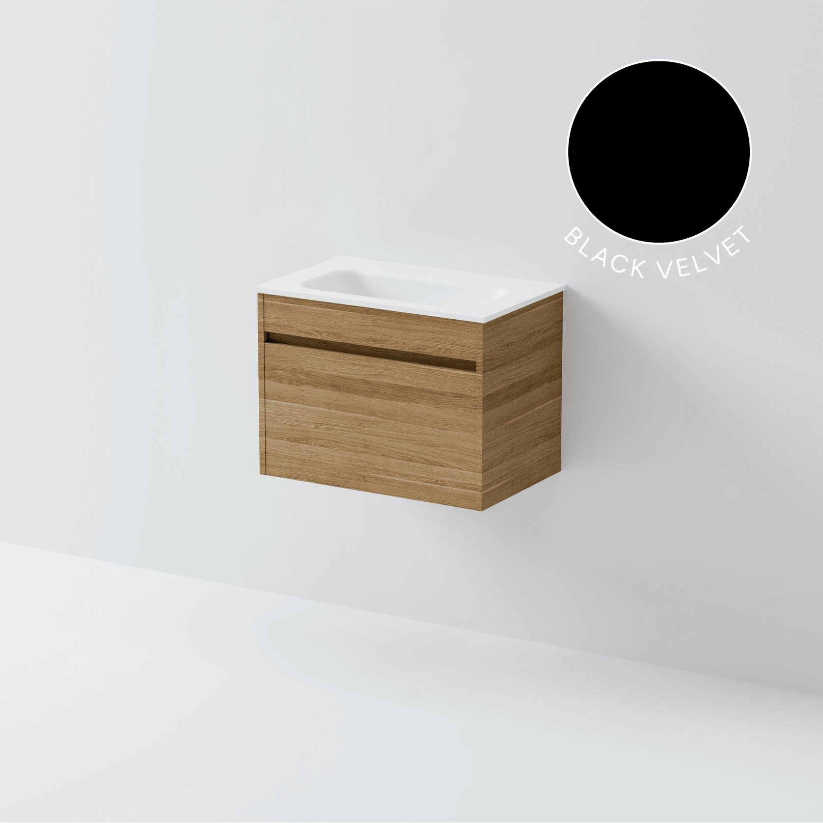 Luxe 600 Slim Wall Hung Vanity | 1 Drawer gallery detail image