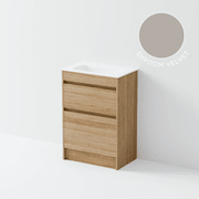 Luxe 600 Slim Floorstanding Vanity | 2 Drawer gallery detail image