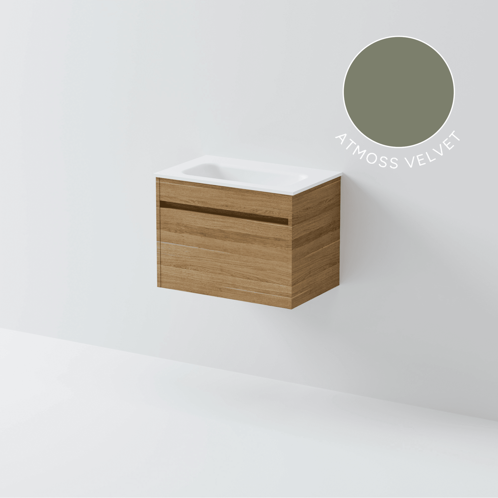 Luxe 600 Slim Wall Hung Vanity | 1 Drawer gallery detail image