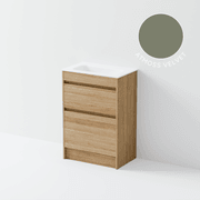 Luxe 600 Slim Floorstanding Vanity | 2 Drawer gallery detail image