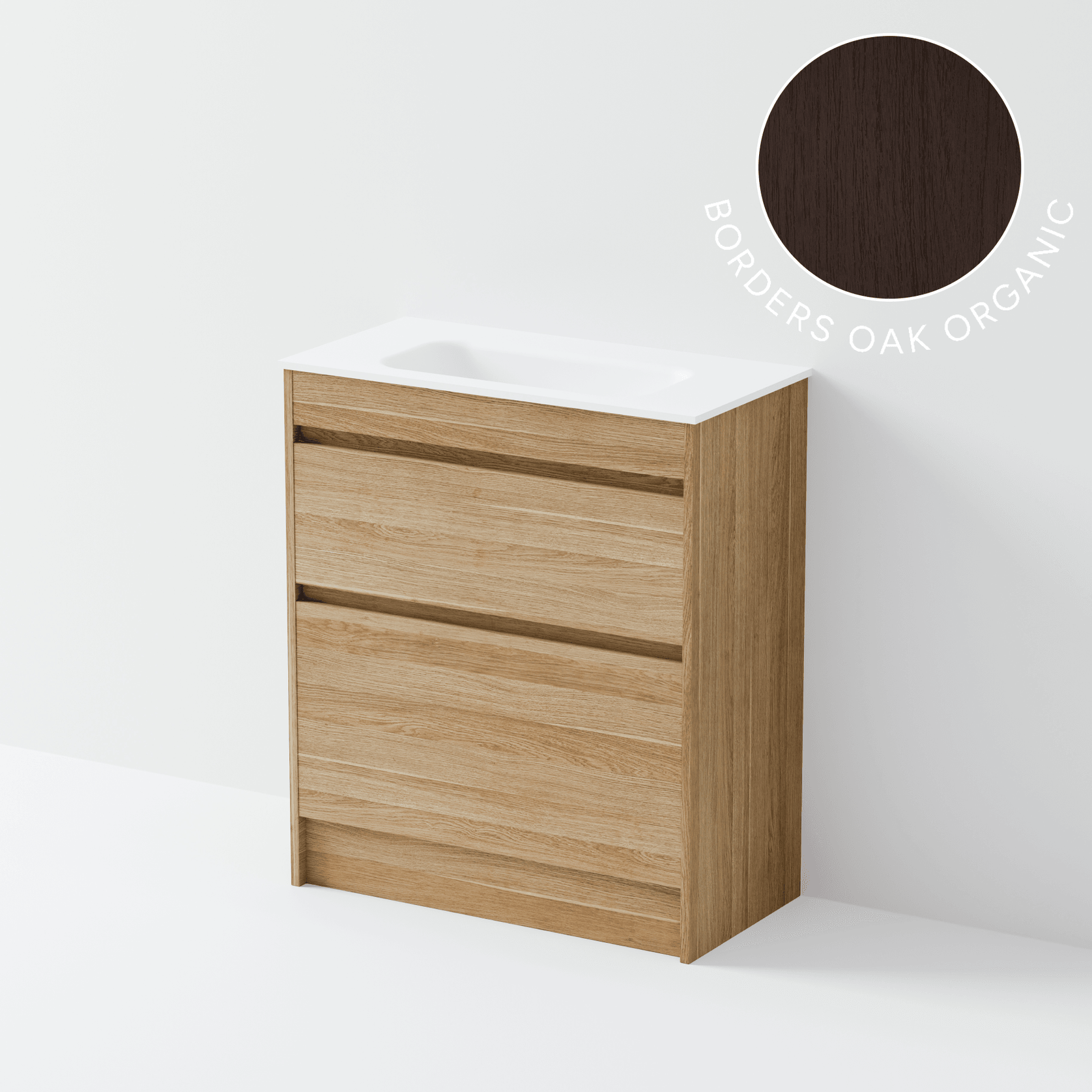 Luxe 750 Slim Floorstanding Vanity | 2 Drawer gallery detail image