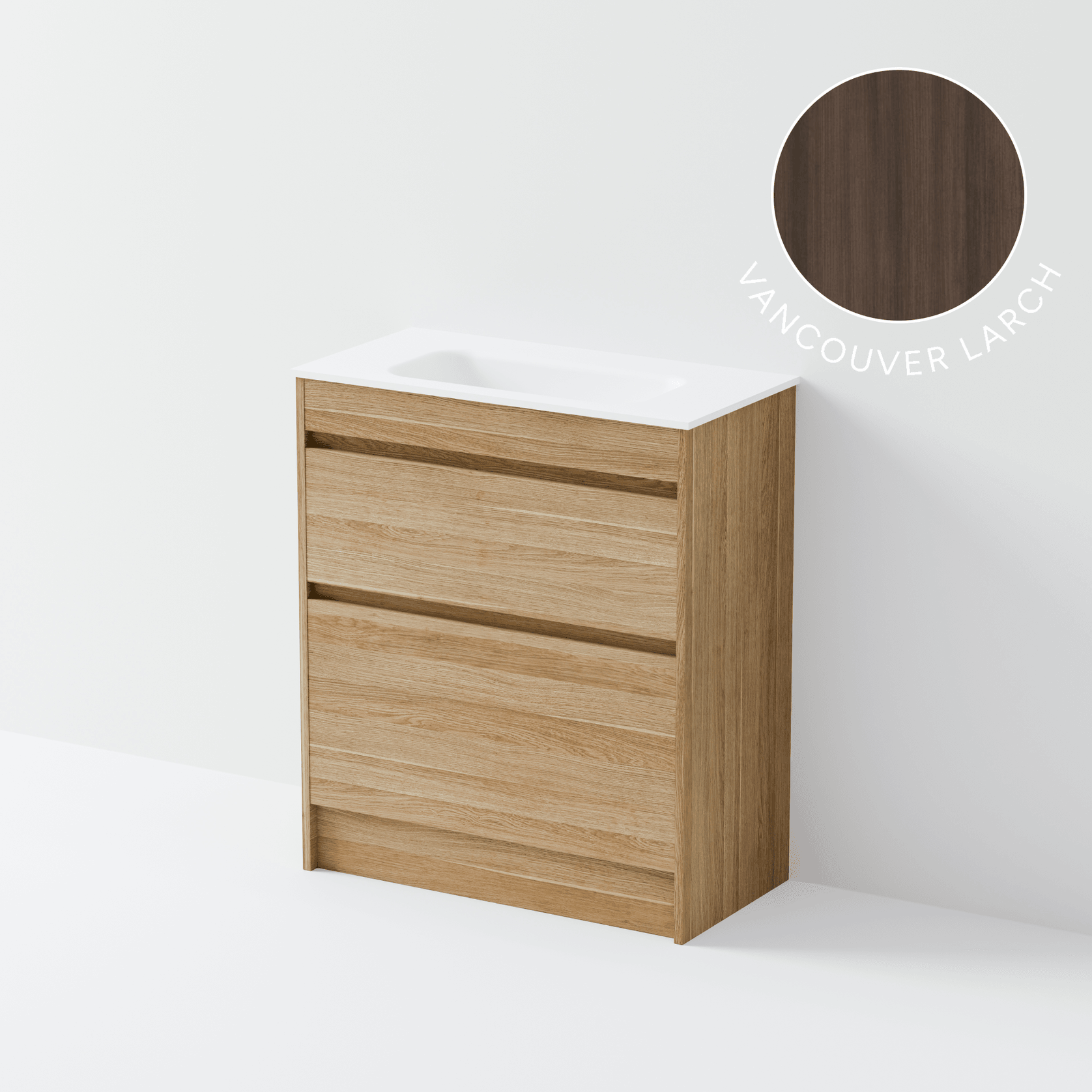 Luxe 750 Slim Floorstanding Vanity | 2 Drawer gallery detail image