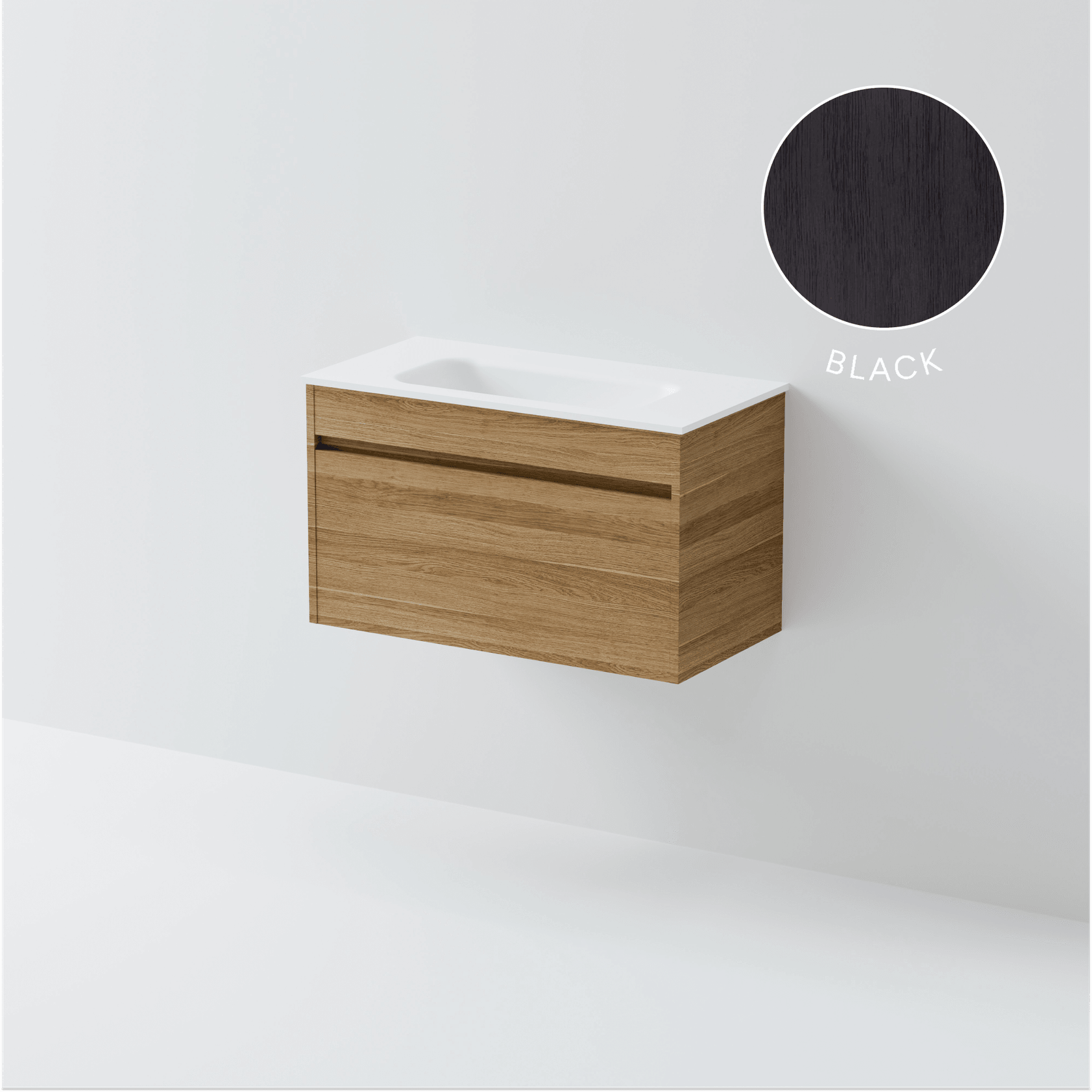 Luxe 750 Slim Wall Hung Vanity | 1 Drawer gallery detail image
