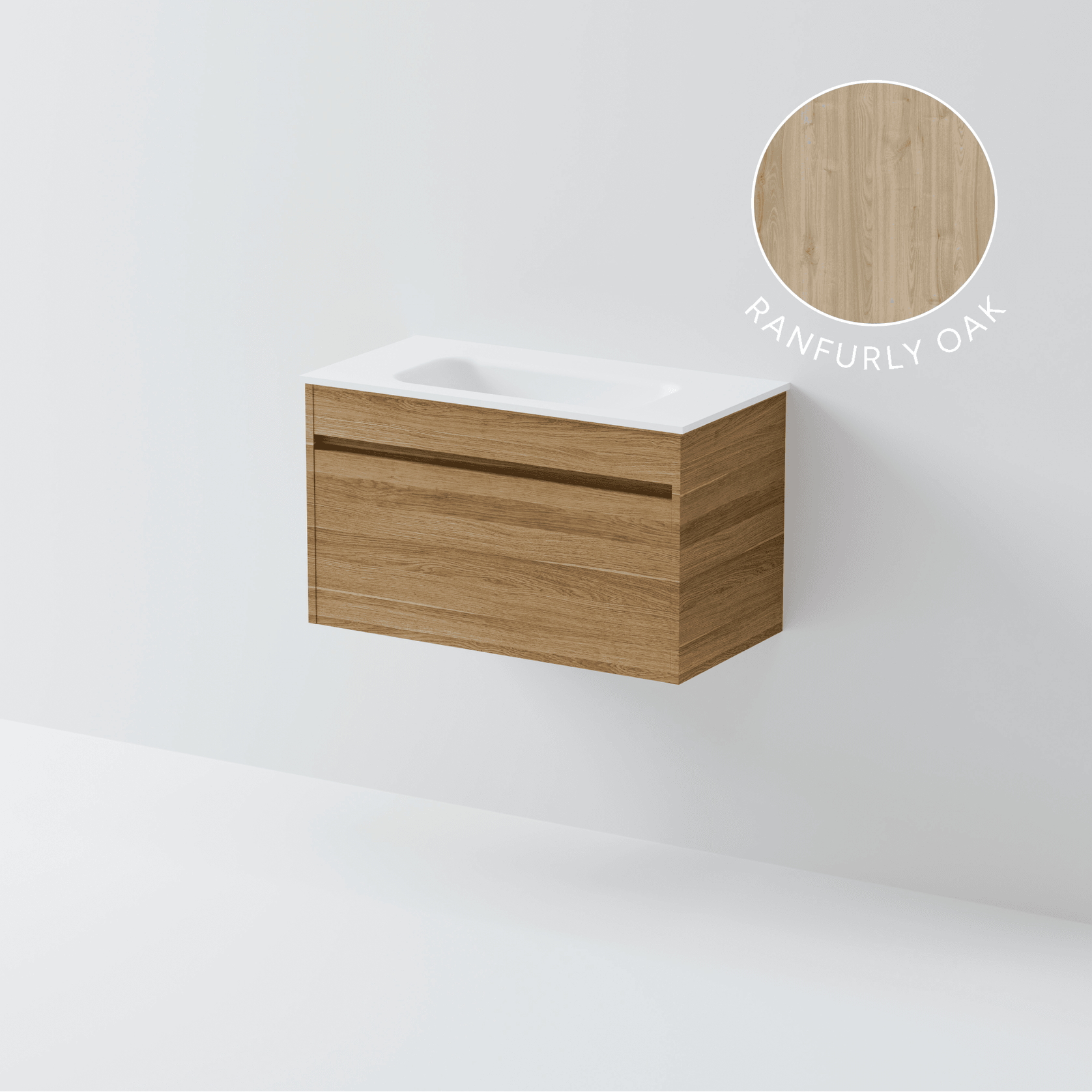 Luxe 750 Slim Wall Hung Vanity | 1 Drawer gallery detail image