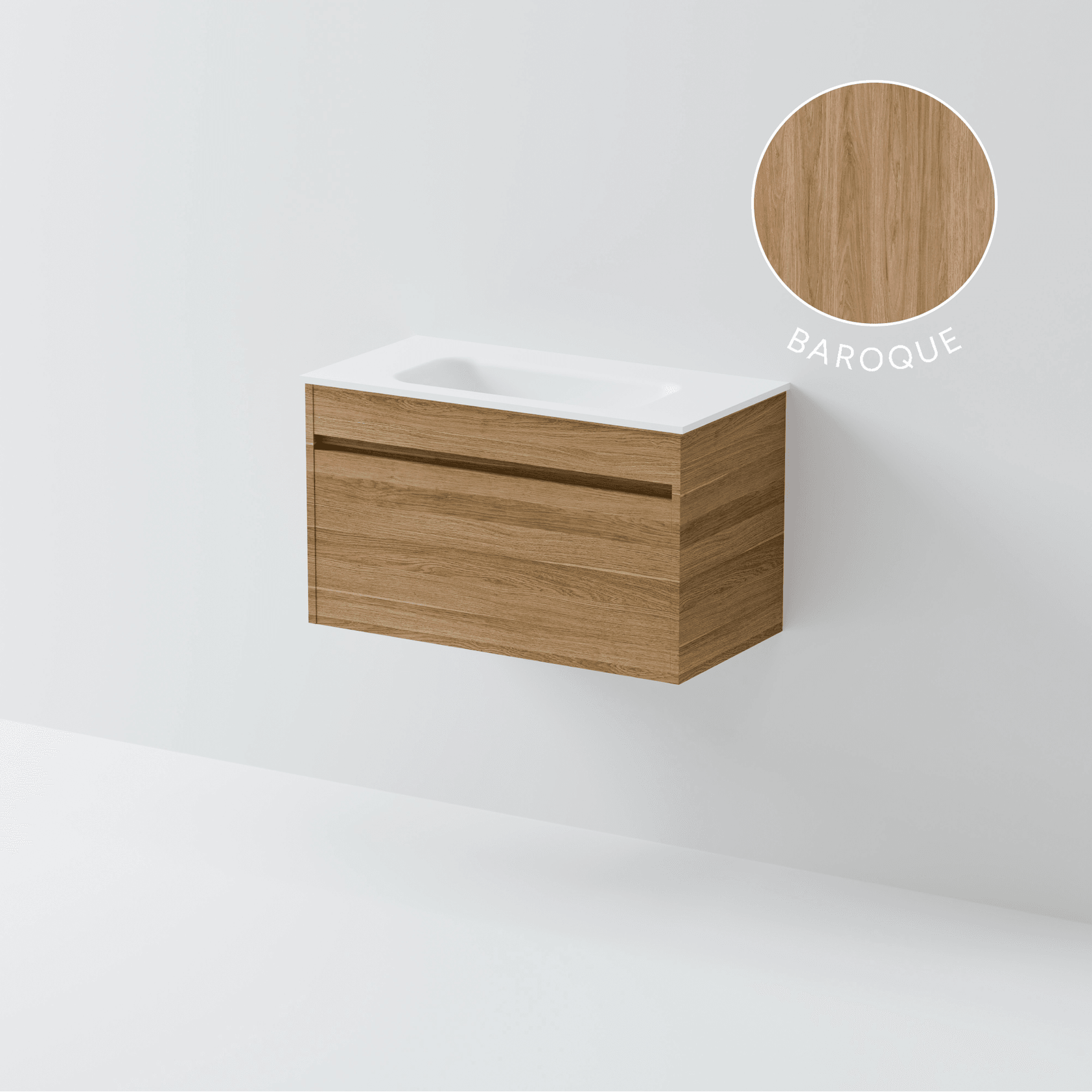 Luxe 750 Slim Wall Hung Vanity | 1 Drawer gallery detail image