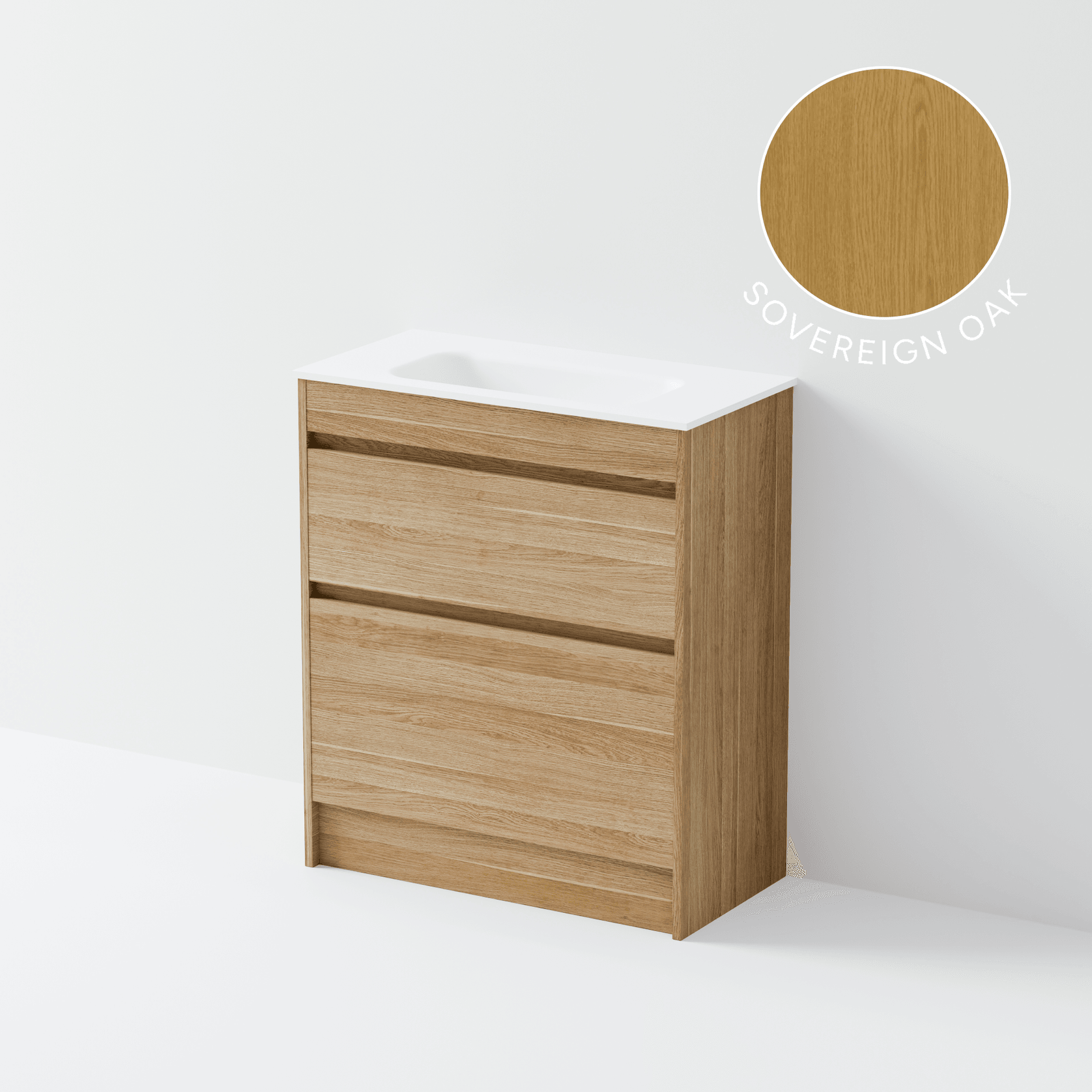 Luxe 750 Slim Floorstanding Vanity | 2 Drawer gallery detail image