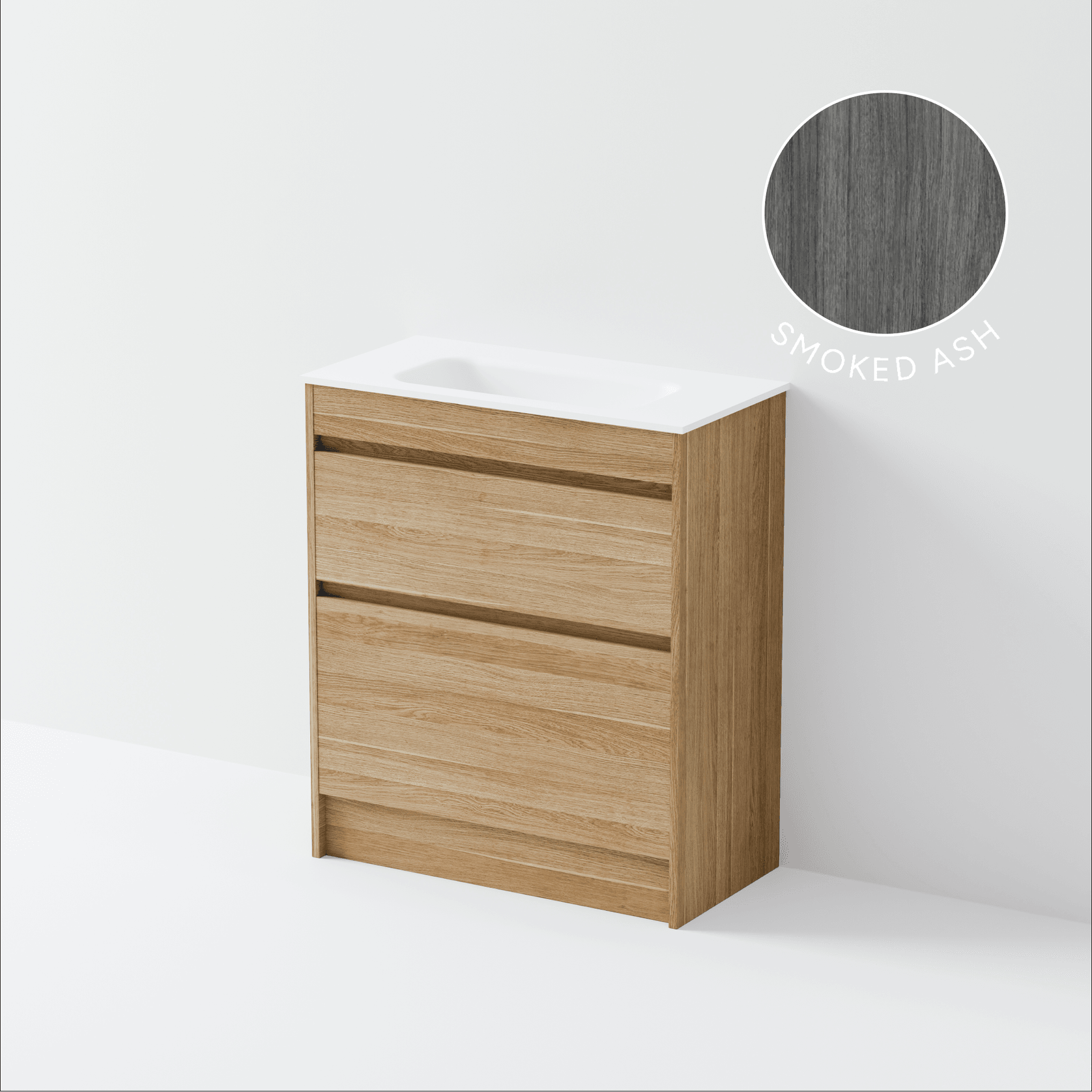 Luxe 750 Slim Floorstanding Vanity | 2 Drawer gallery detail image