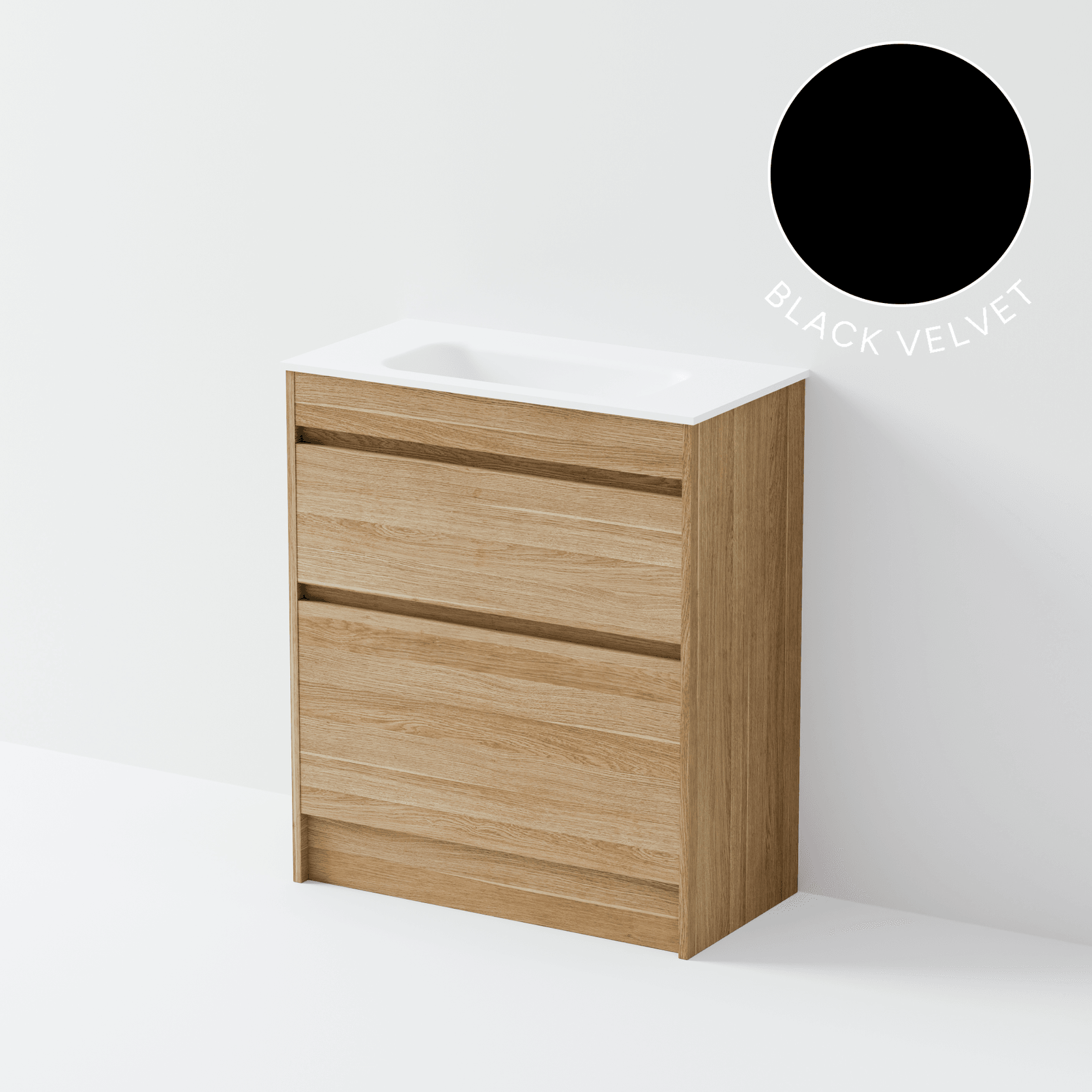 Luxe 750 Slim Floorstanding Vanity | 2 Drawer gallery detail image