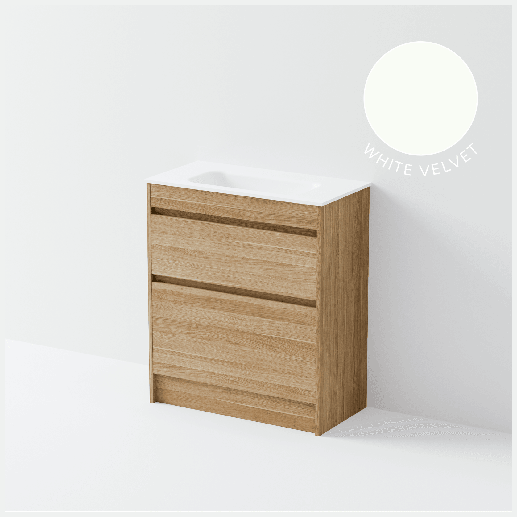 Luxe 750 Slim Floorstanding Vanity | 2 Drawer gallery detail image
