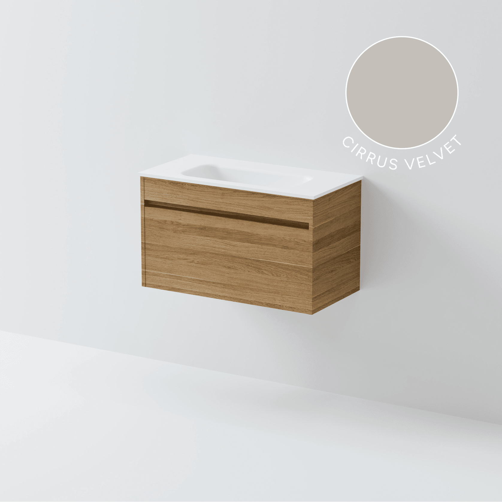 Luxe 750 Slim Wall Hung Vanity | 1 Drawer gallery detail image
