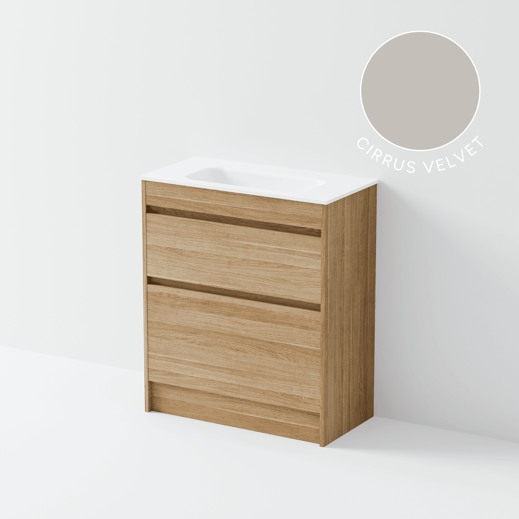 Luxe 750 Slim Floorstanding Vanity | 2 Drawer gallery detail image
