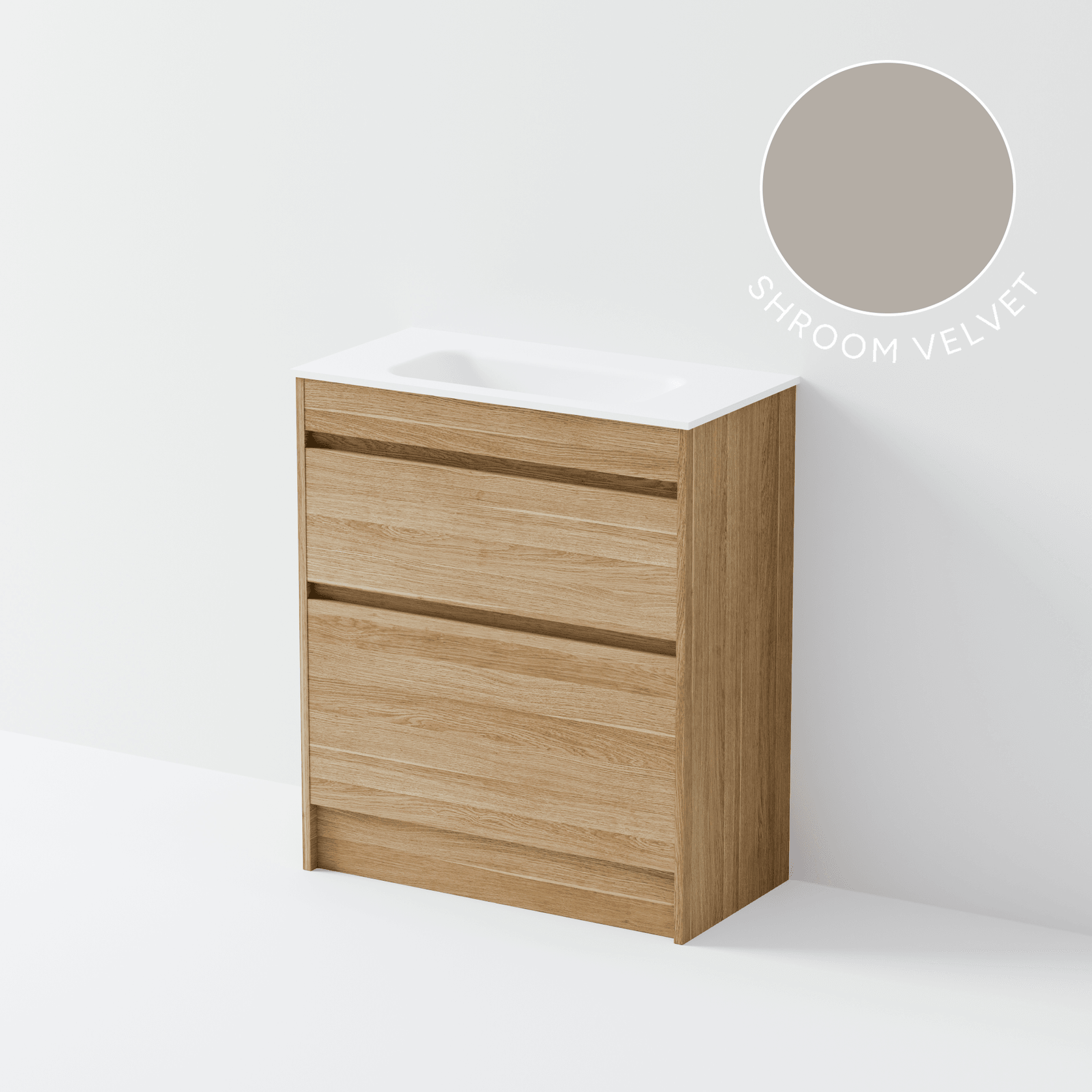 Luxe 750 Slim Floorstanding Vanity | 2 Drawer gallery detail image
