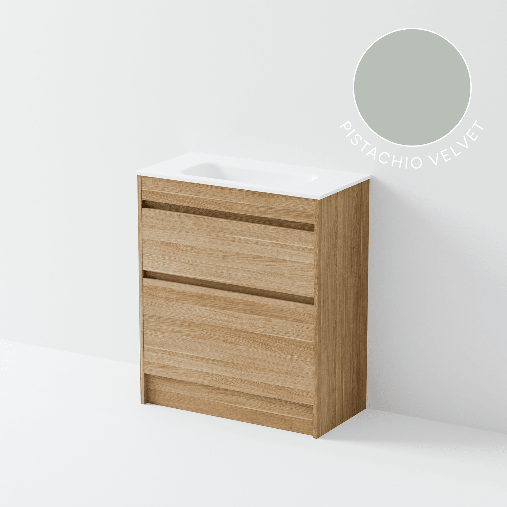 Luxe 750 Slim Floorstanding Vanity | 2 Drawer gallery detail image