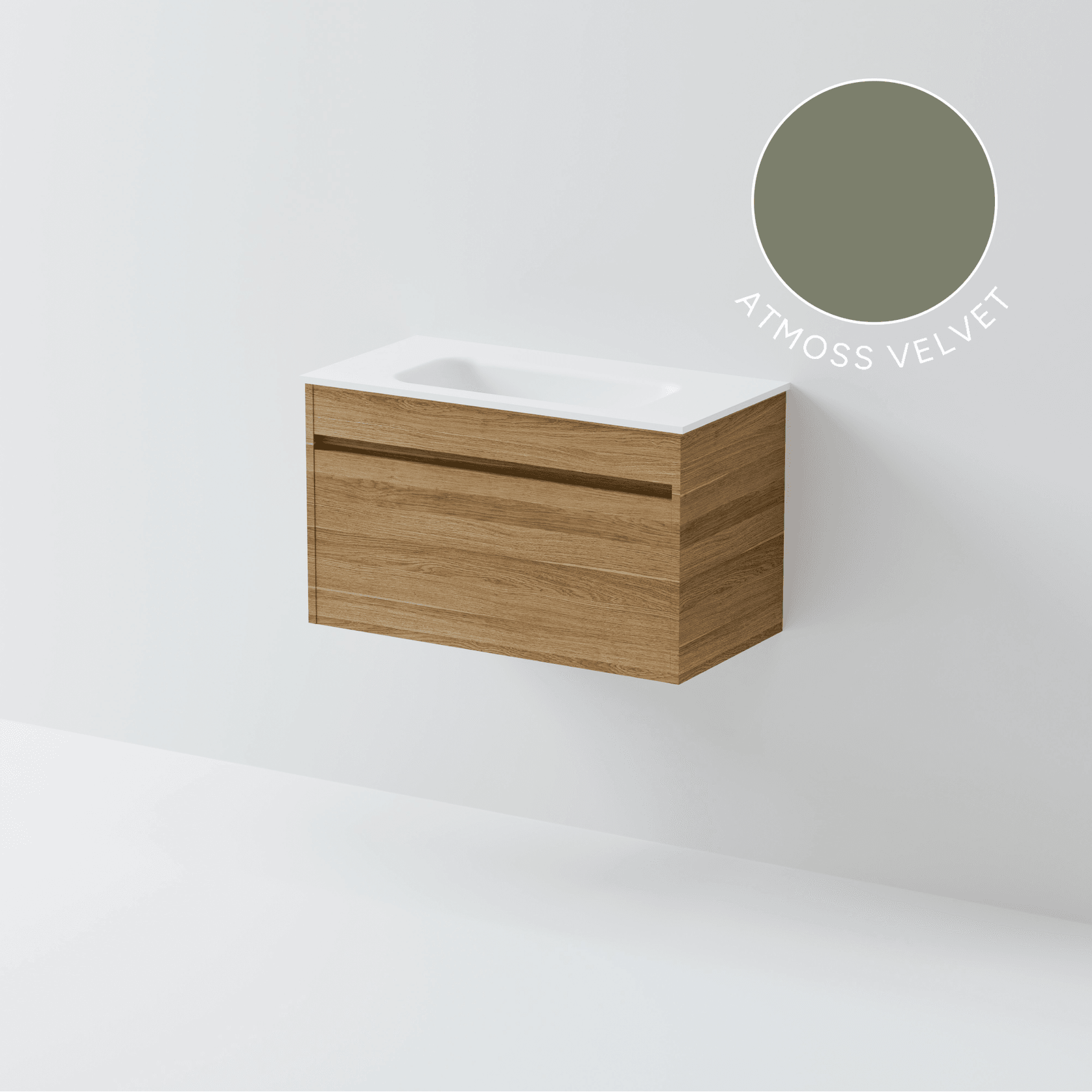 Luxe 750 Slim Wall Hung Vanity | 1 Drawer gallery detail image