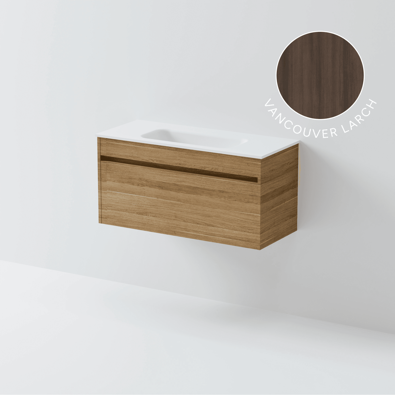 Luxe 900 Slim Wall Hung Vanity | 1 Drawer gallery detail image