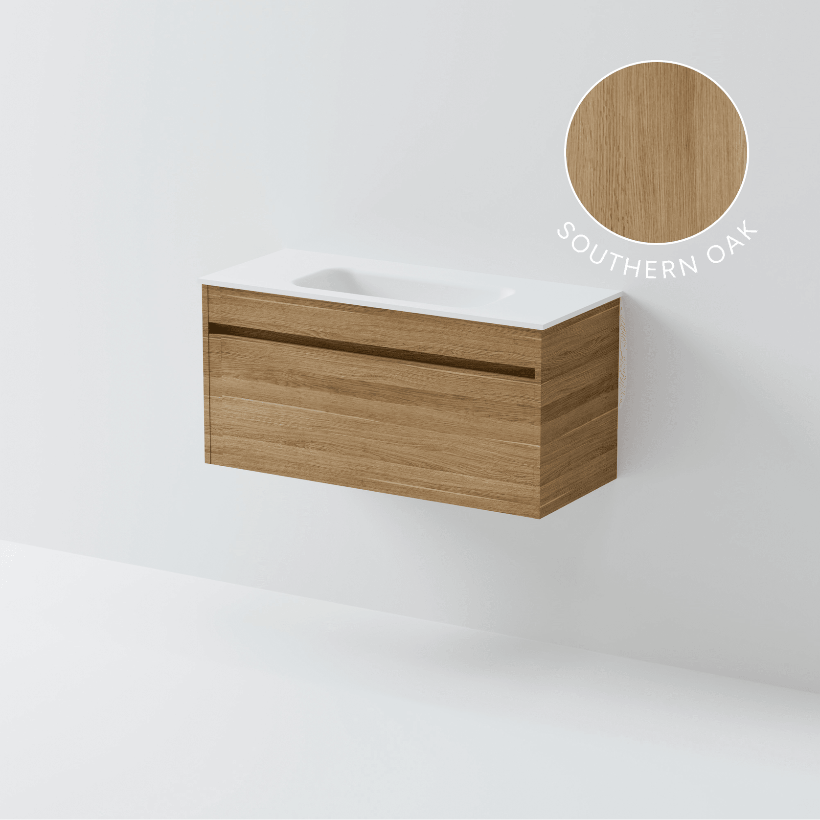 Luxe 900 Slim Wall Hung Vanity | 1 Drawer gallery detail image