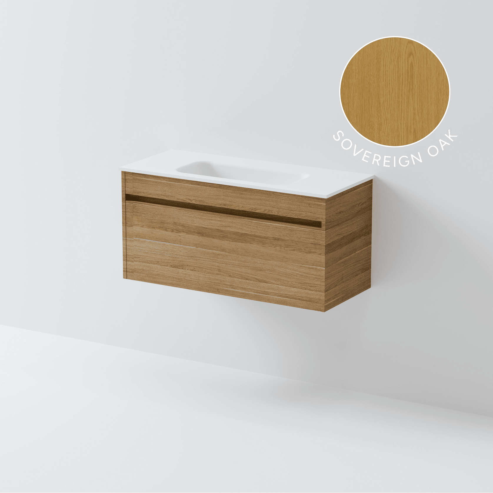 Luxe 900 Slim Wall Hung Vanity | 1 Drawer gallery detail image