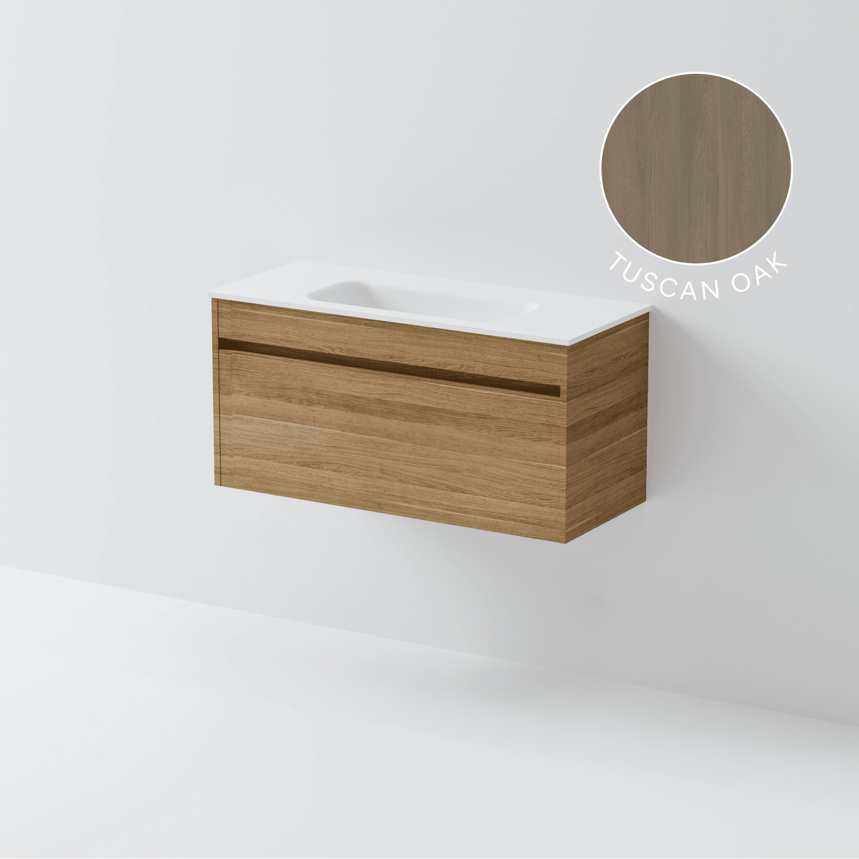 Luxe 900 Slim Wall Hung Vanity | 1 Drawer gallery detail image