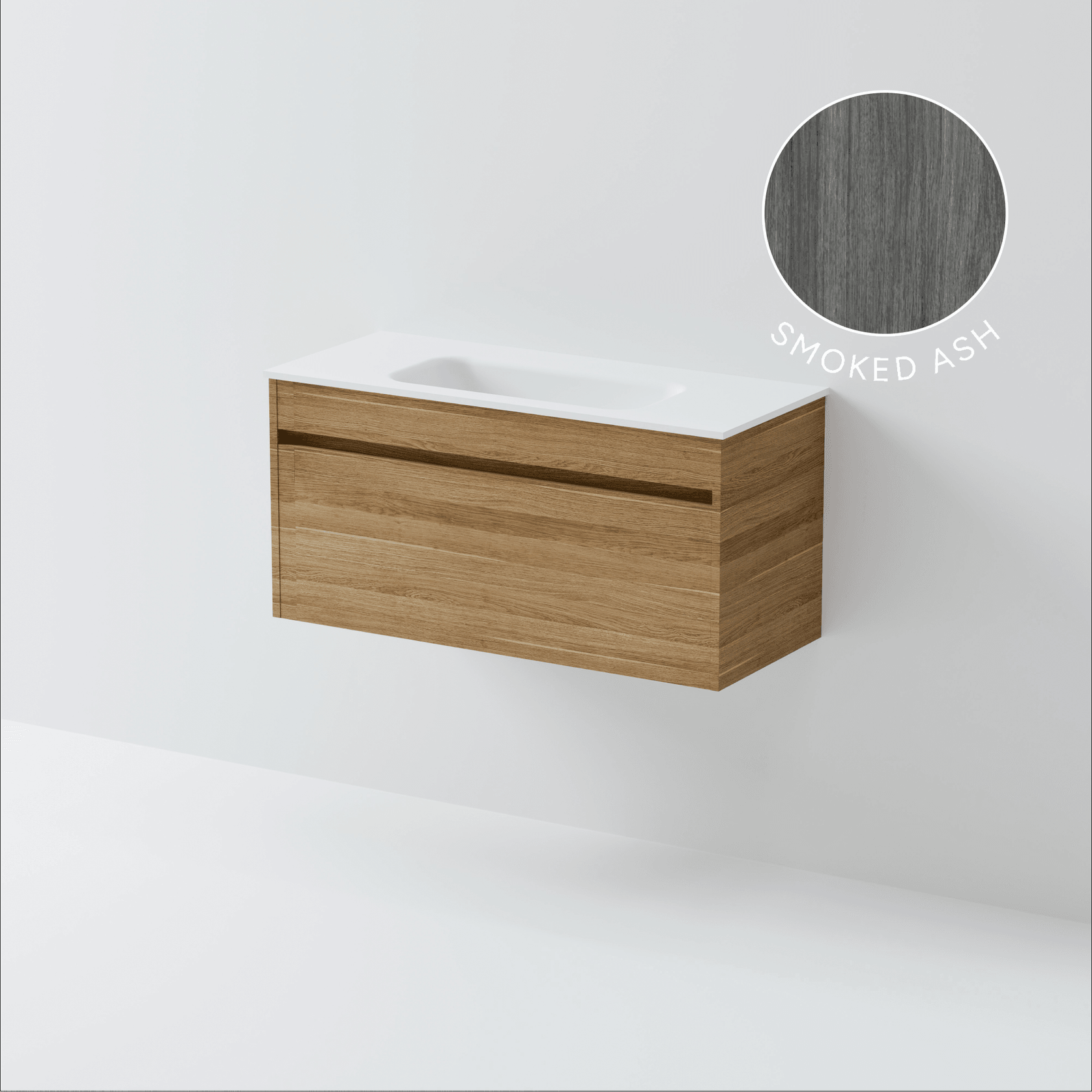 Luxe 900 Slim Wall Hung Vanity | 1 Drawer gallery detail image