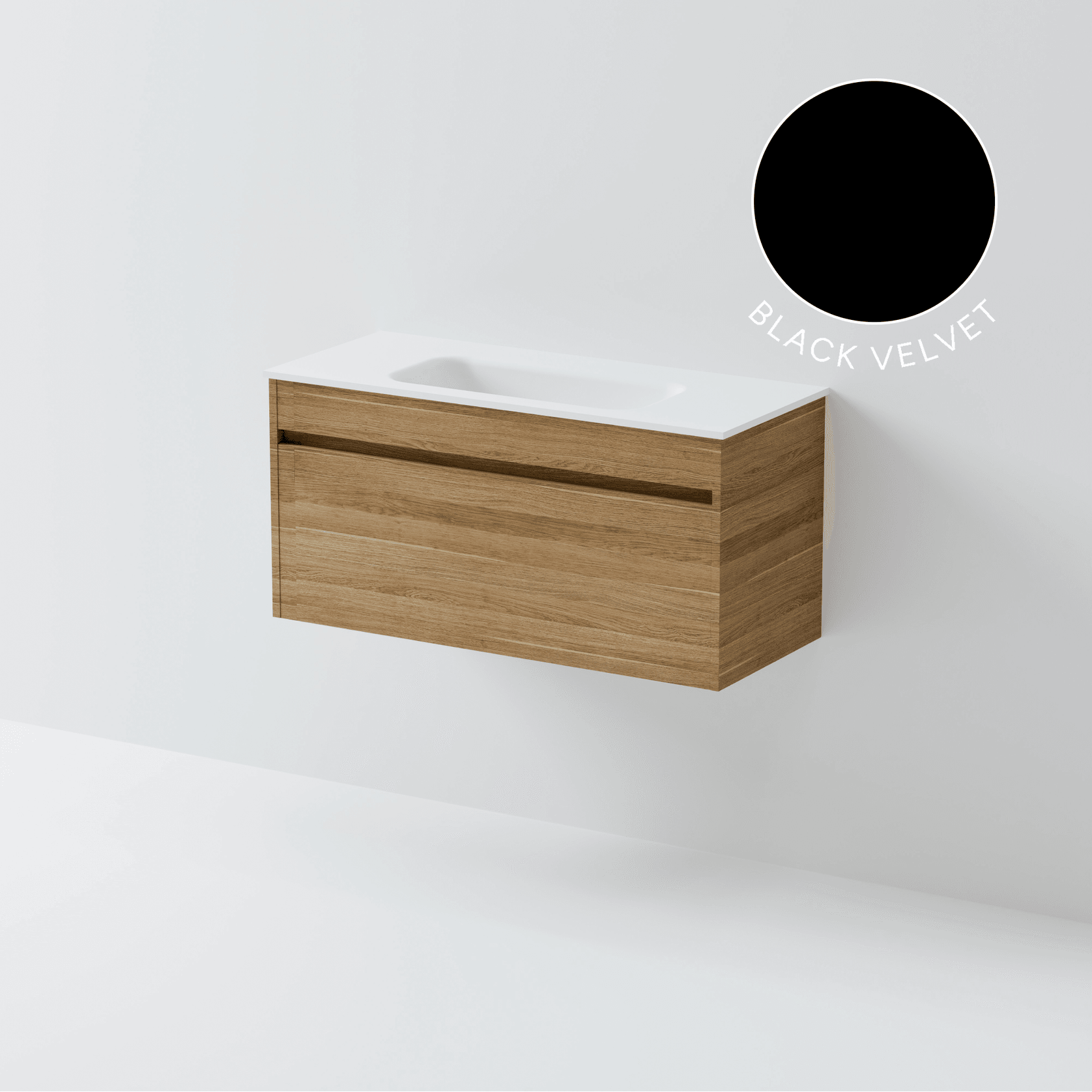 Luxe 900 Slim Wall Hung Vanity | 1 Drawer gallery detail image
