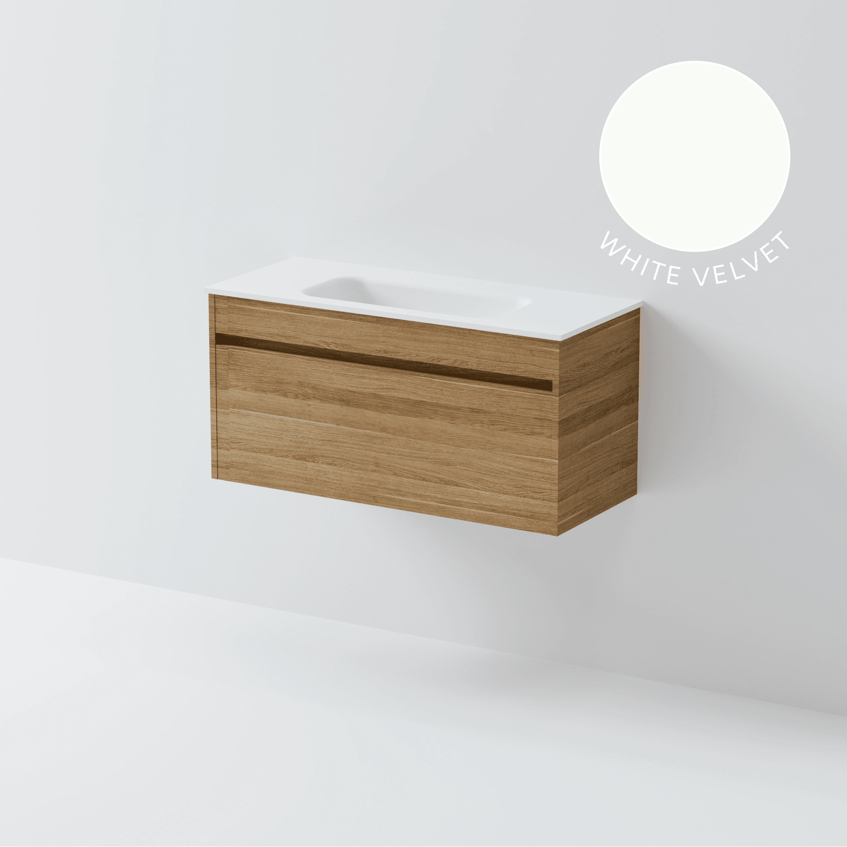 Luxe 900 Slim Wall Hung Vanity | 1 Drawer gallery detail image