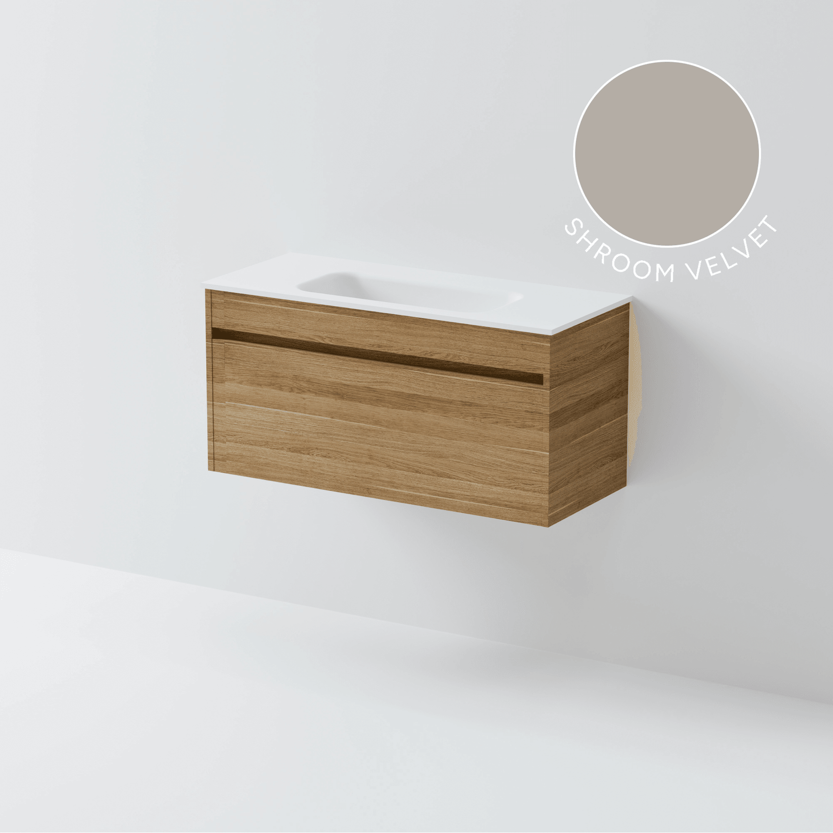 Luxe 900 Slim Wall Hung Vanity | 1 Drawer gallery detail image