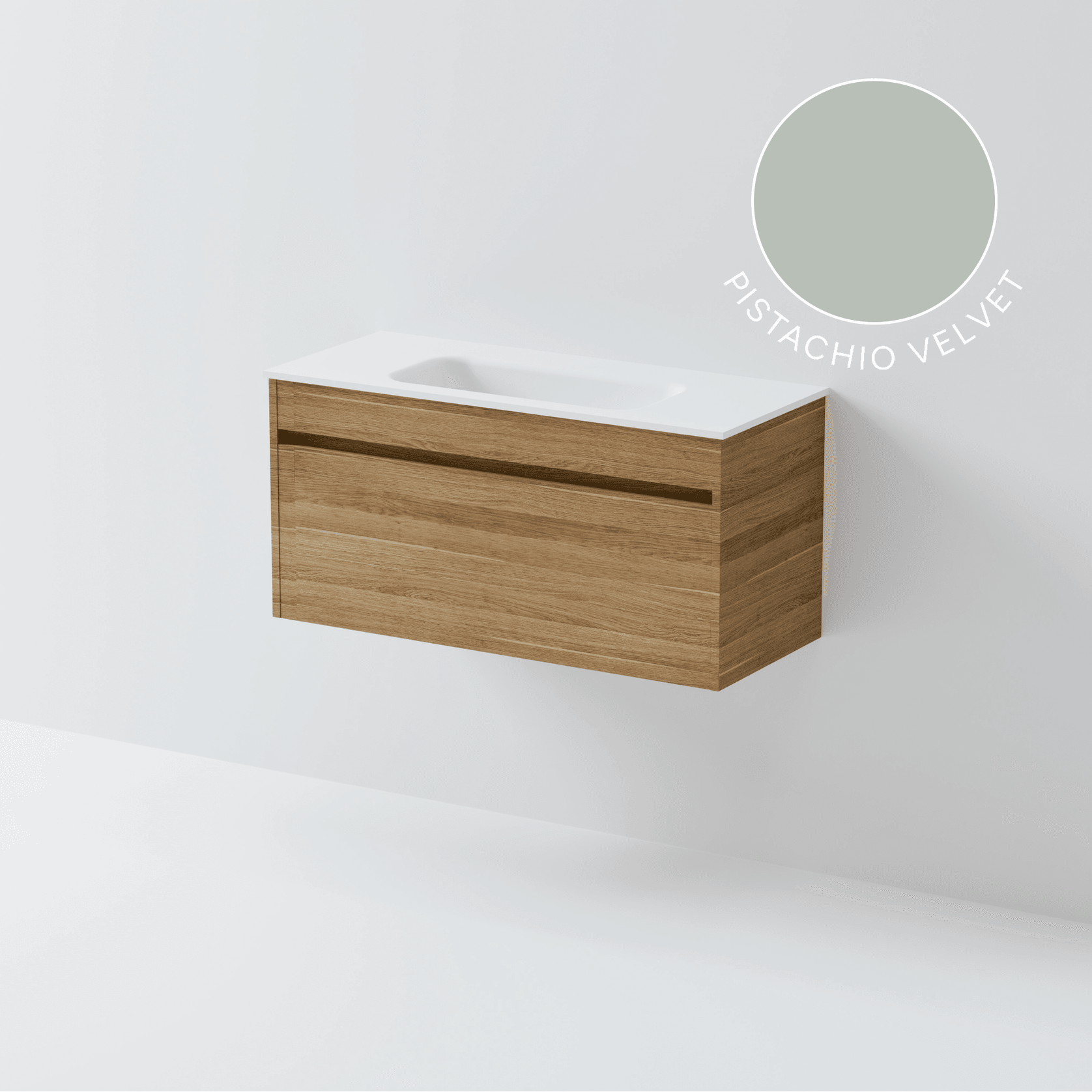 Luxe 900 Slim Wall Hung Vanity | 1 Drawer gallery detail image