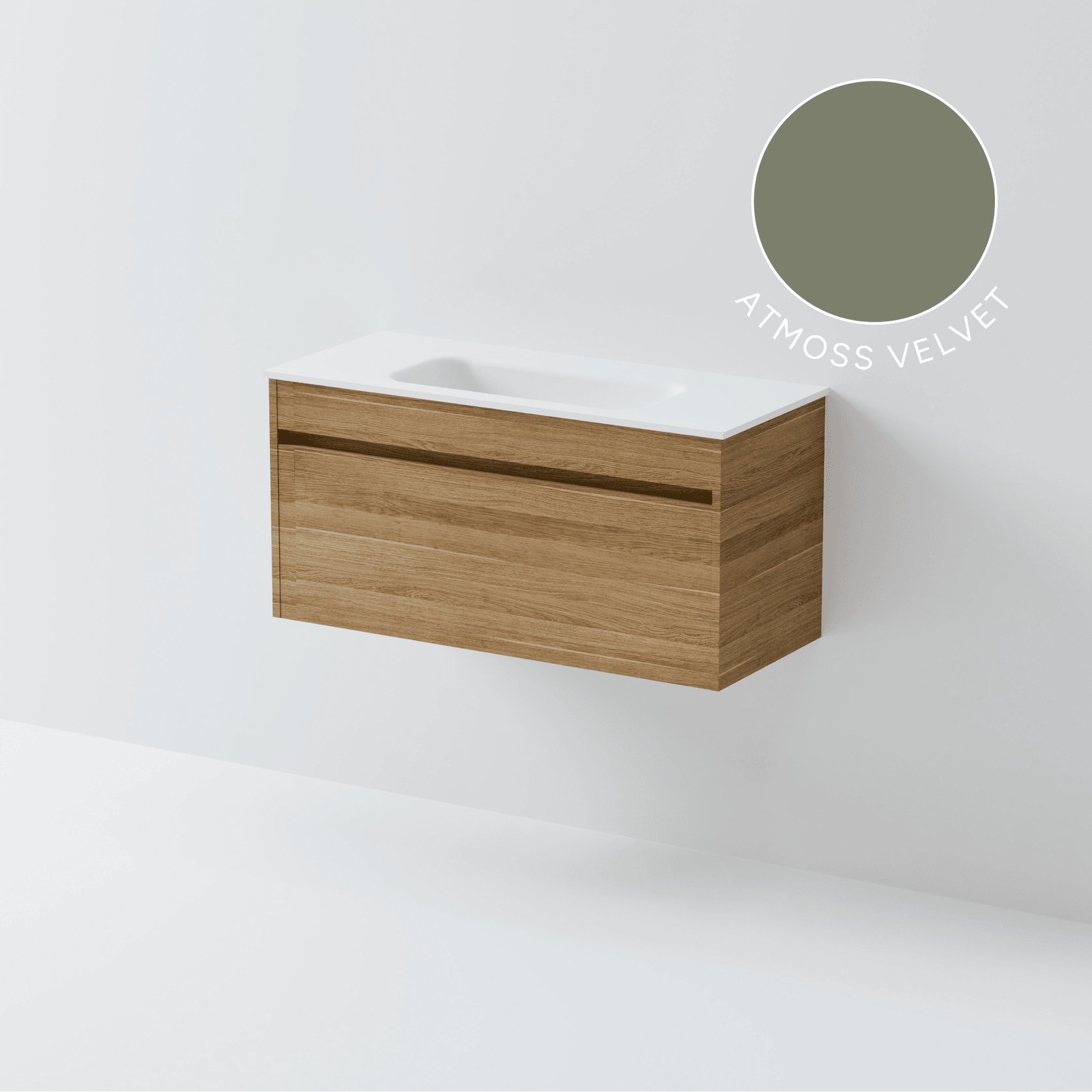 Luxe 900 Slim Wall Hung Vanity | 1 Drawer gallery detail image
