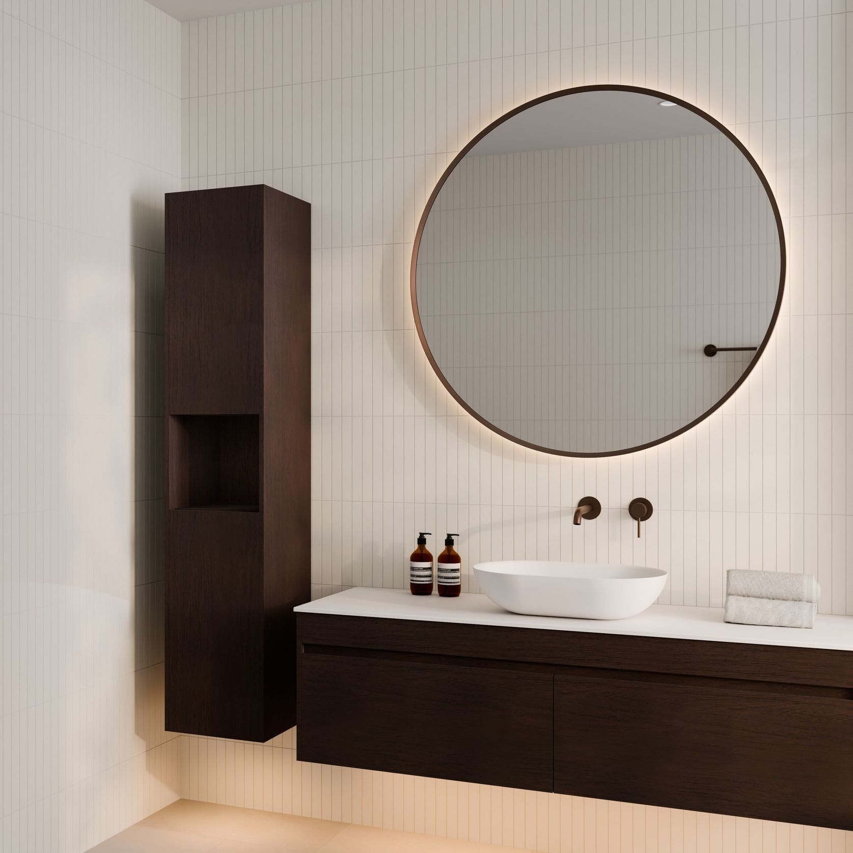 Luxe Tall Bathroom Storage Cabinet gallery detail image