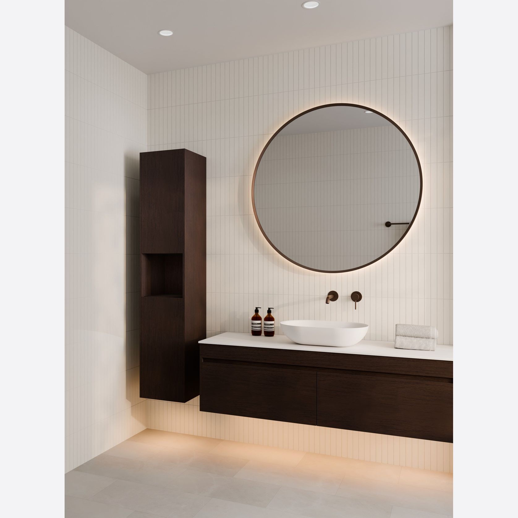 Luxe Tall Bathroom Storage Cabinet gallery detail image