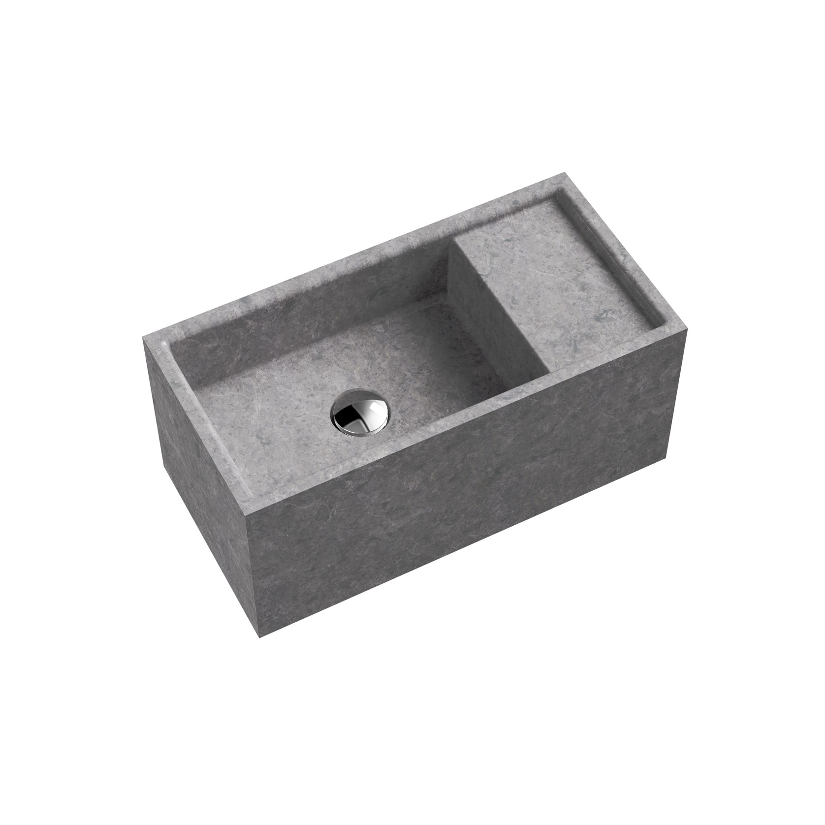 Marmo 550 Rectangle Wall Basin Tundra Grey gallery detail image