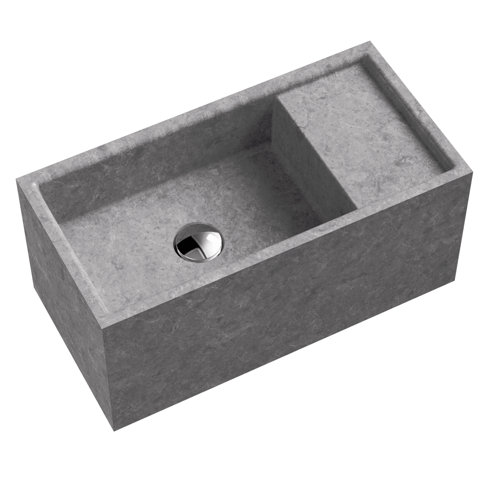 Marmo 550 Rectangle Wall Basin Tundra Grey gallery detail image