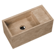Marmo 550 Rectangle Wall Basin Travertine gallery detail image