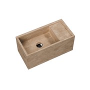 Marmo 550 Rectangle Wall Basin Travertine gallery detail image