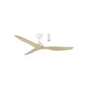 Martec Avoca 52″ DC Smart WIFI Ceiling Fan - Matt White / Oak gallery detail image