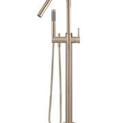 Meir Round Freestanding Bath Spout and Hand Shower Lustre Bronze gallery detail image