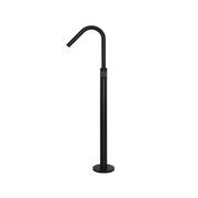 Round Freestanding Bath Spout and Hand Shower - Matte Black gallery detail image