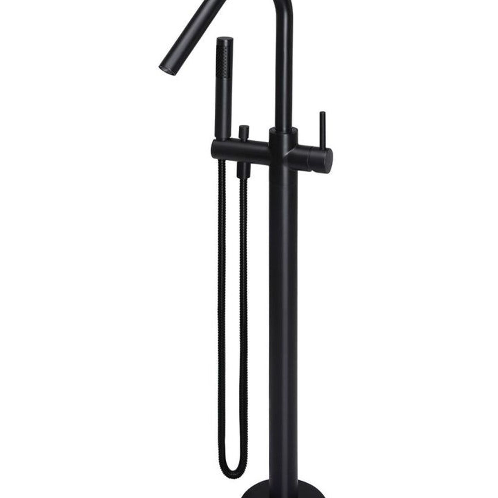 Meir Round Freestanding Bath Spout and Hand Shower Lustre Bronze gallery detail image