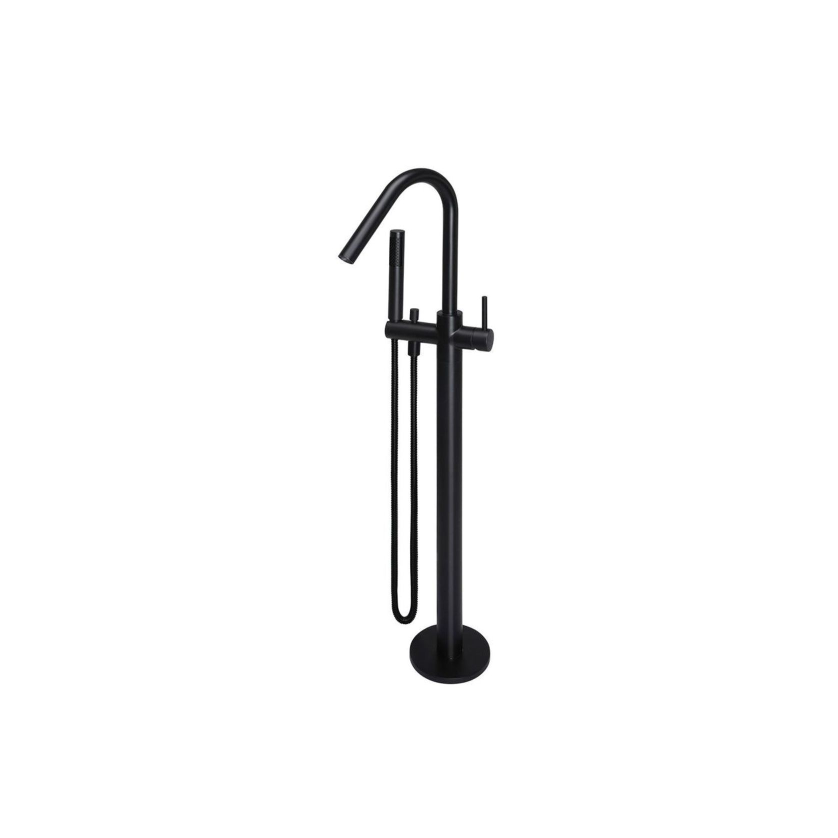 Meir Round Freestanding Bath Spout and Hand Shower Lustre Bronze gallery detail image