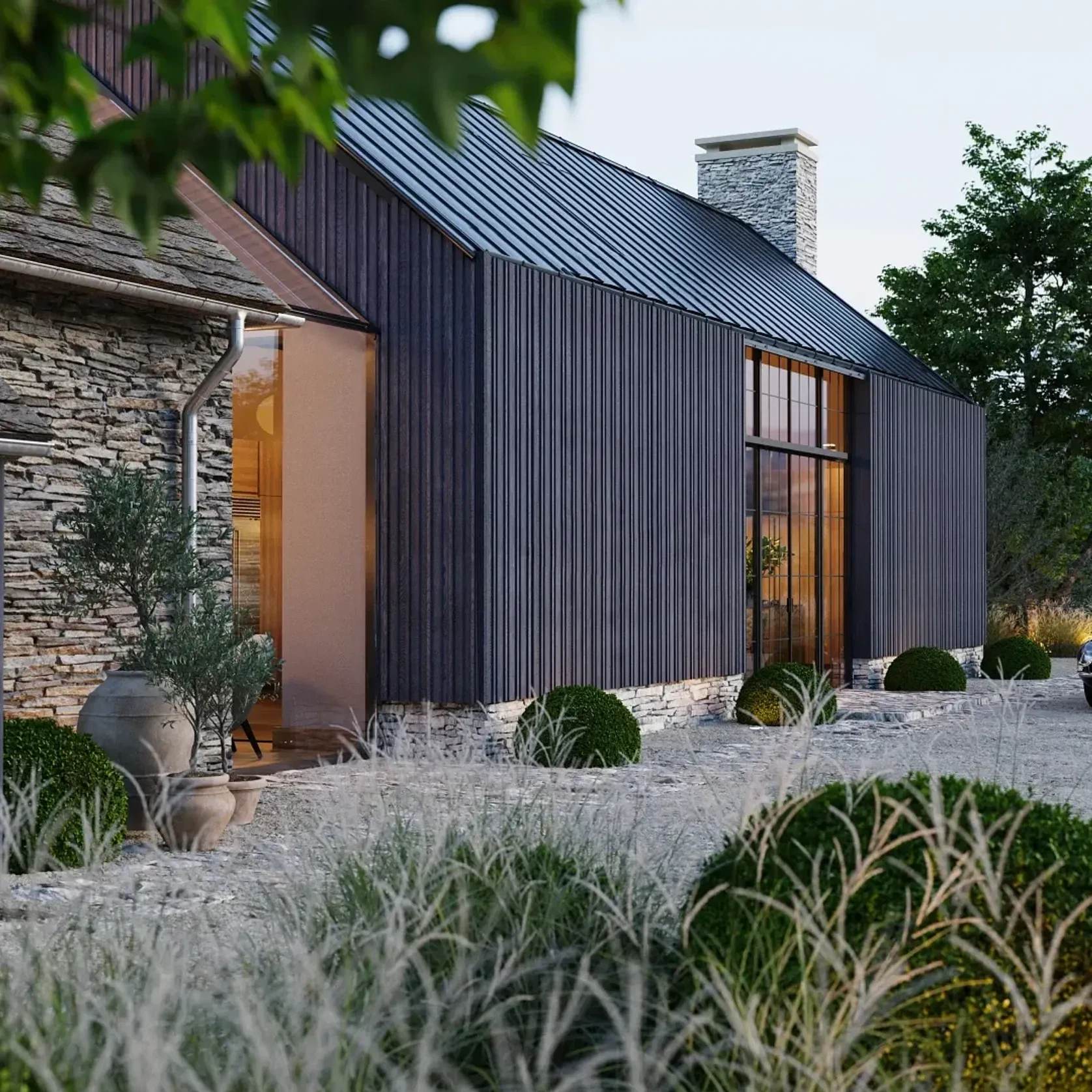 Millboard Envello Board & Batten+ Cladding | Anthracite gallery detail image