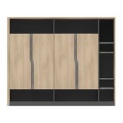 BAXTER Display Cabinet 190cm - Acacia & Carbon Grey gallery detail image
