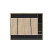 BAXTER Display Cabinet 190cm - Acacia & Carbon Grey gallery detail image