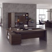 CARTER Executive Office Desk with Right Return 2.2M - Coffee & Charcoal gallery detail image